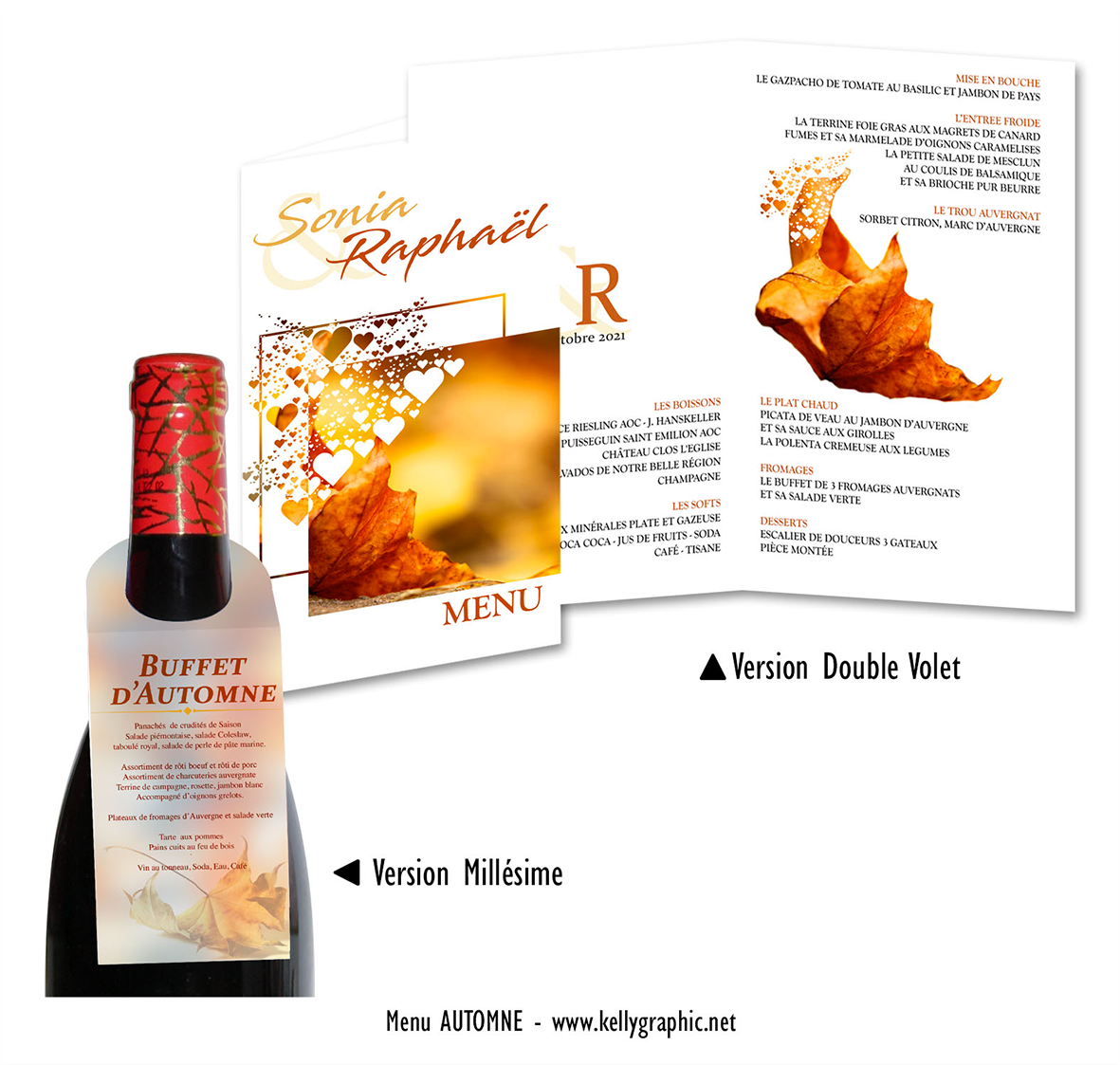 Menus mariage automne Menus mariage automne