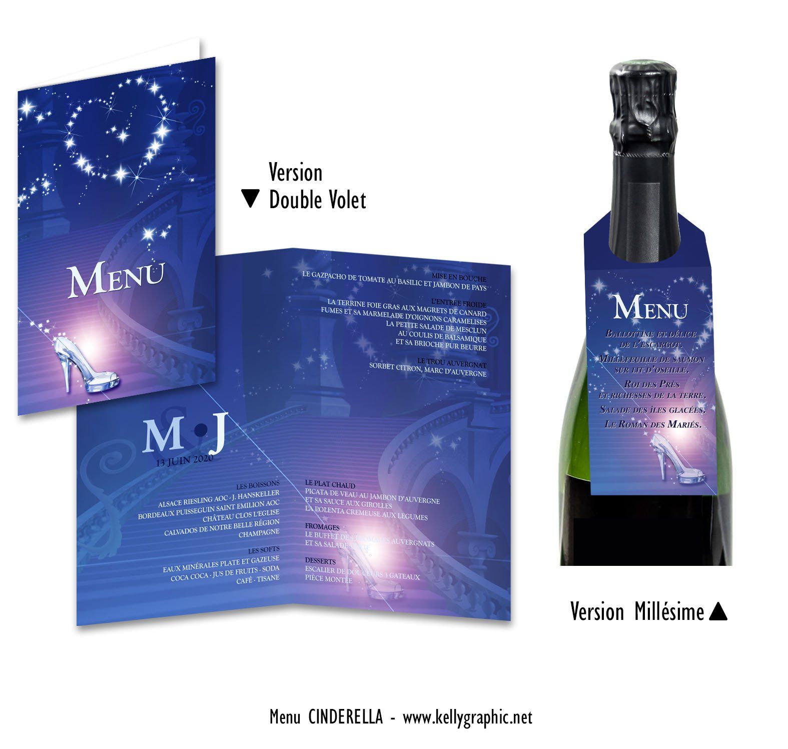 Menus mariage princesse Disney Cendrillon Menus mariage princesse Disney Cendrillon