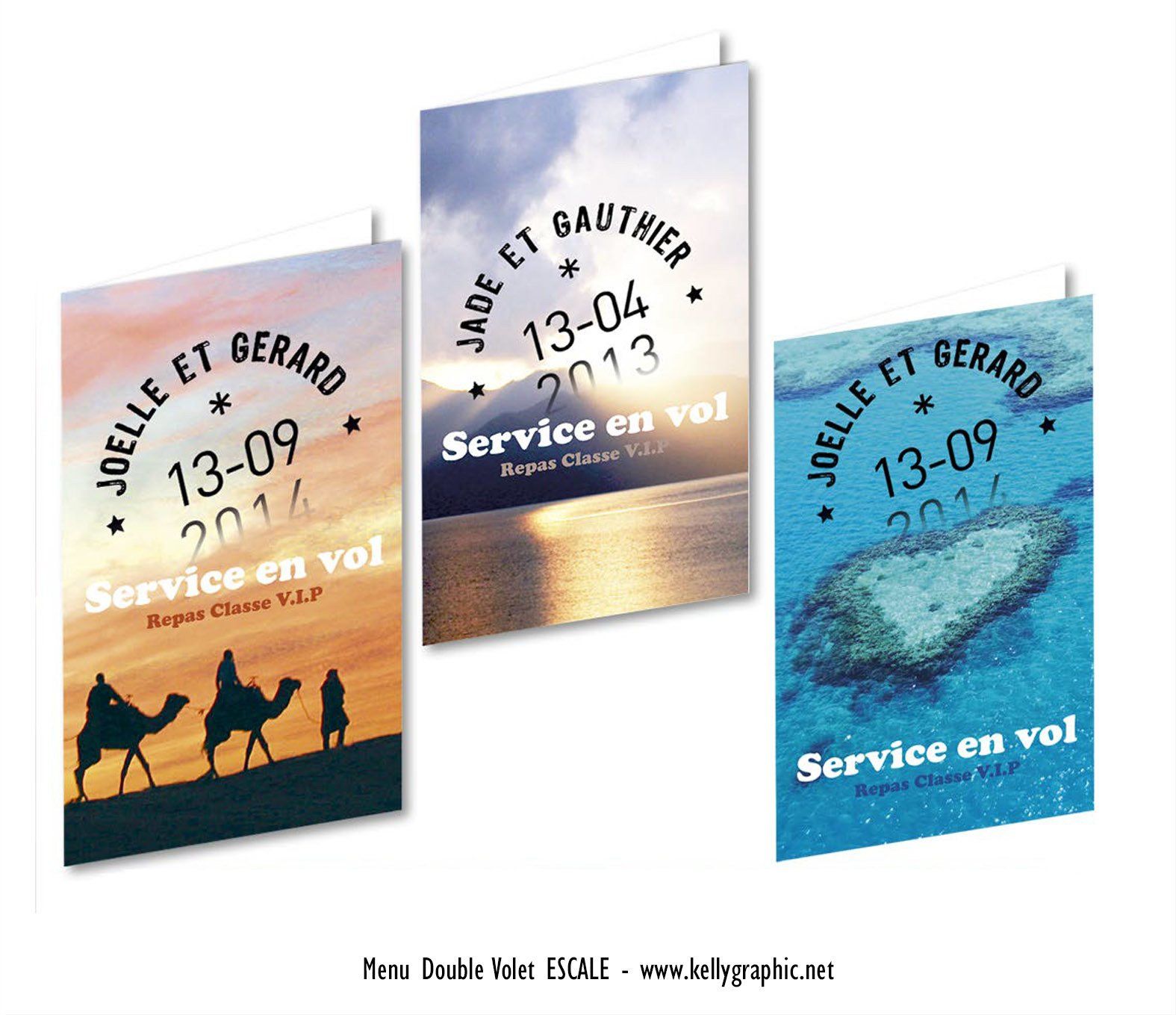 menus mariage voyage billet avion photo coloré menus mariage voyage billet avion photo coloré