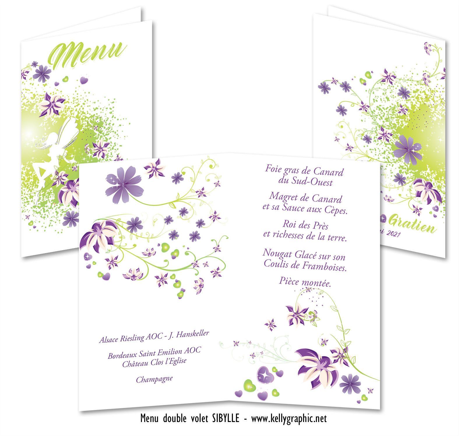 Menu mariage Fées Menu mariage Fées Disney