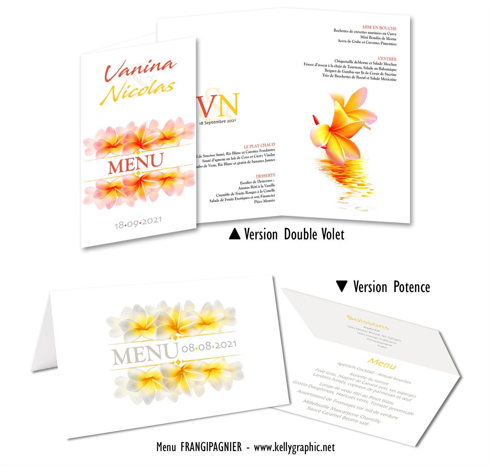 Menu Mariage Frangipanier Menu Mariage Frangipanier