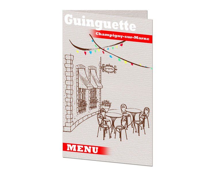 menu double volet, invités mariage menu double volet, invités mariage