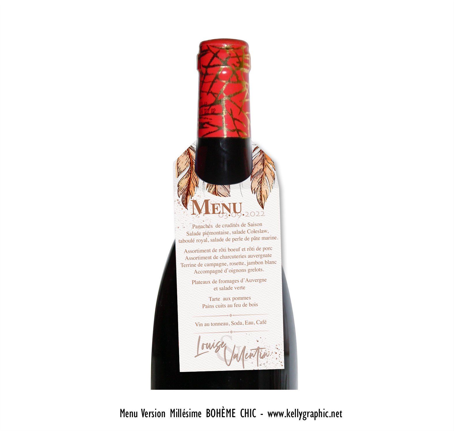 Menu Mariage Bohème Chic Menu Mariage Bohème Chic