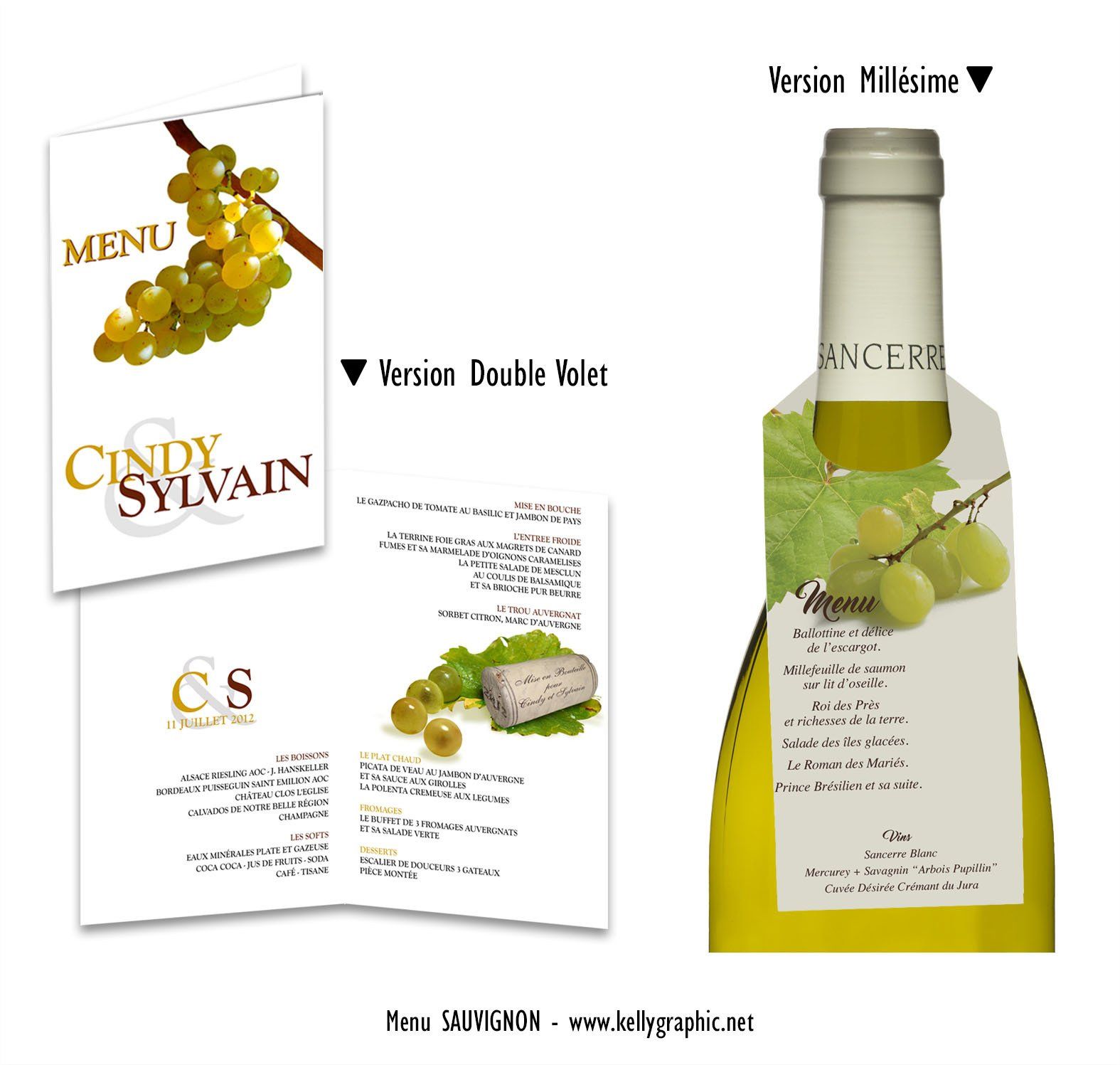 Menu Mariage vin blanc Menu Mariage vin blanc Sauvignon