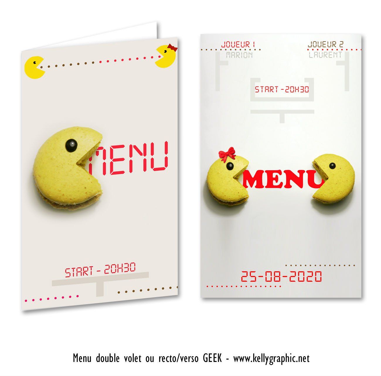 Menus Mariage PacMan Geek Menus Mariage PacMan Geek