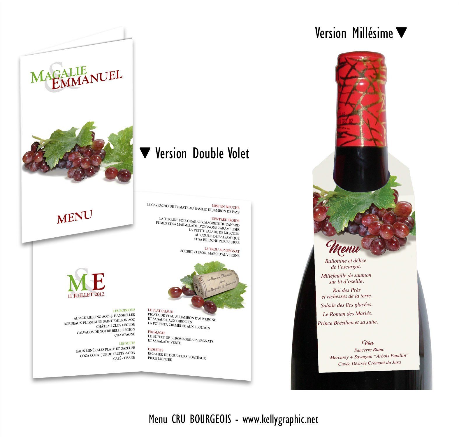 Menus Mariage cru bourgeois vin Menus Mariage cru bourgeois vin