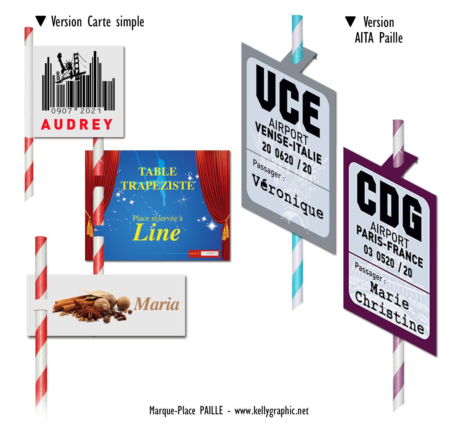 marque places personnalisés invités paille marque places personnalisés invités paille