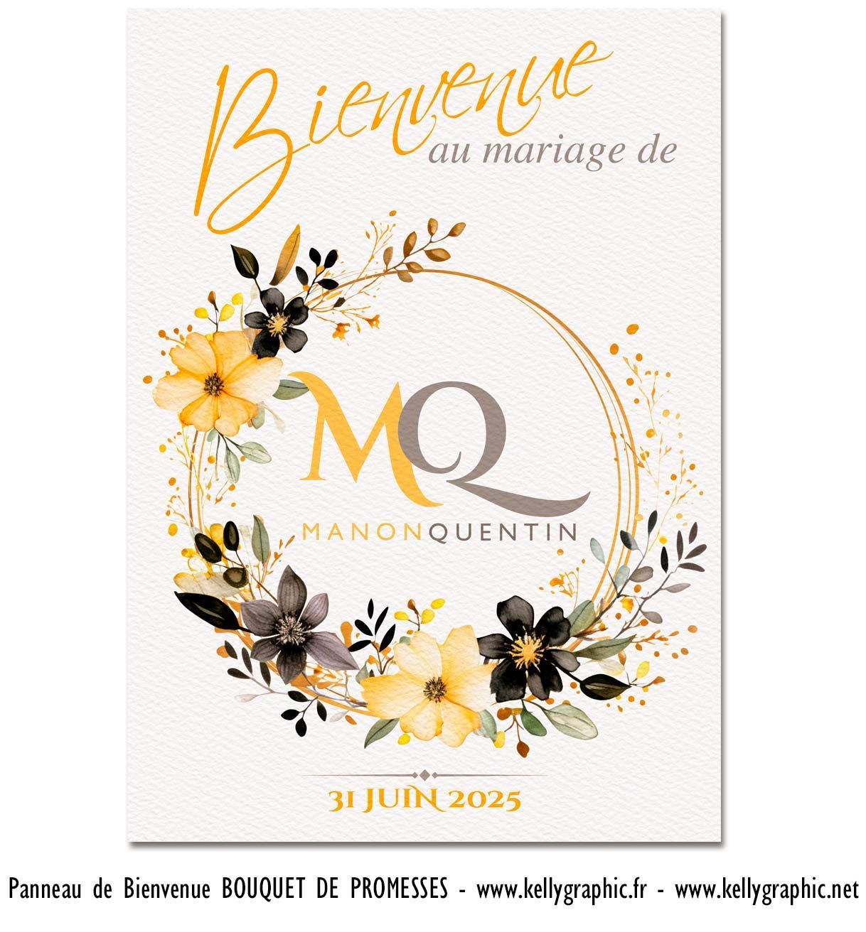 Panneaux de bienvenue Mariage fleurs couronnes Panneaux de bienvenue Mariage fleurs couronnes
