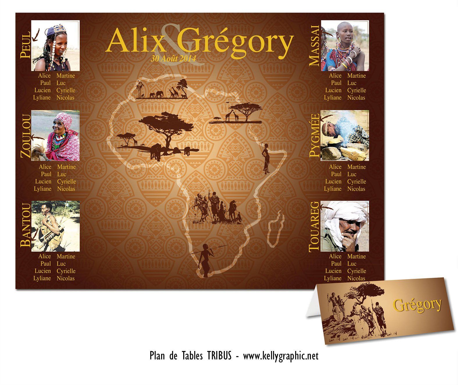 plan de tables mariage voyage Safari Afrique plan de tables mariage voyage Safari Afrique