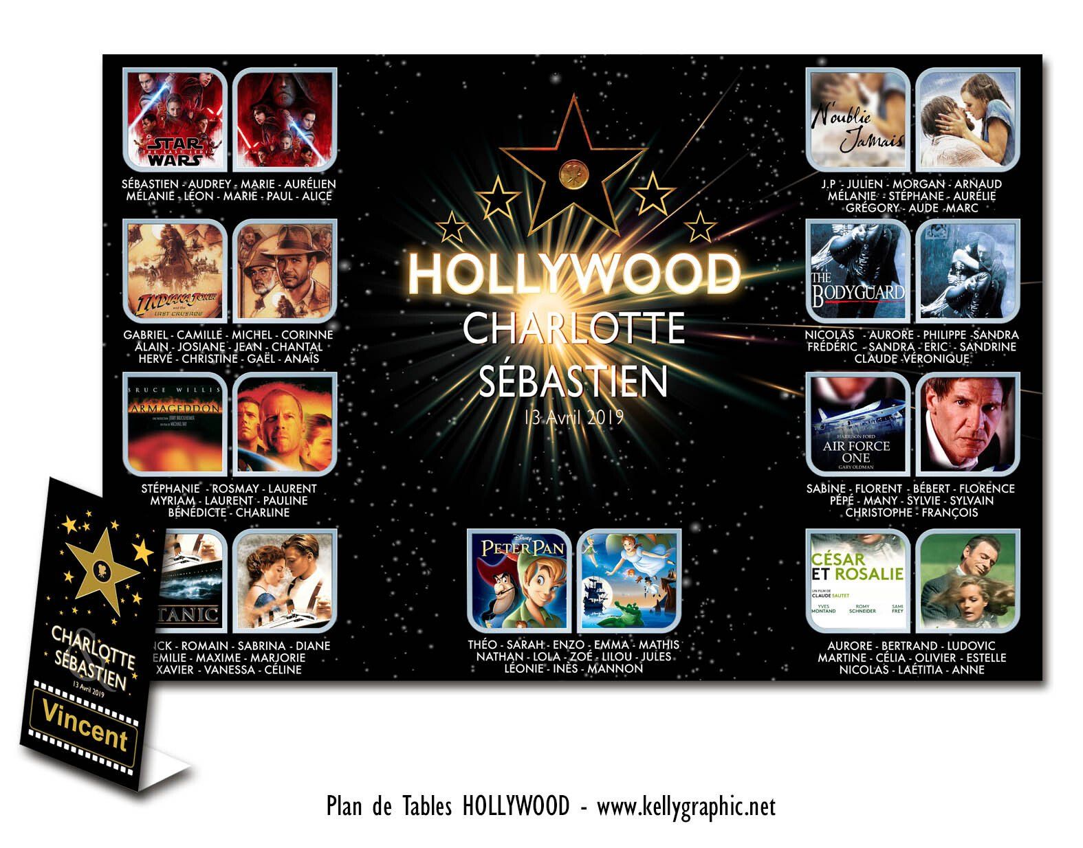 Plan de Tables Mariage Cinéma Plan de Tables Mariage Cinéma