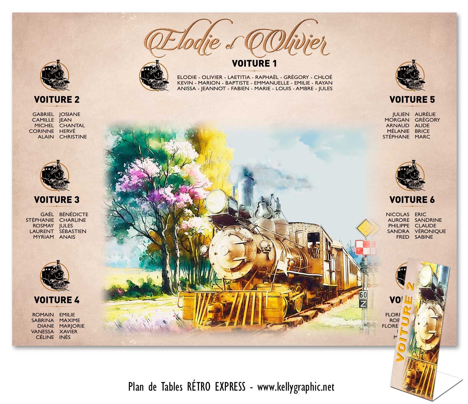 Plan de Table Mariage Train Vapeur Vintage Plan de Table Mariage Train Vapeur Vintage