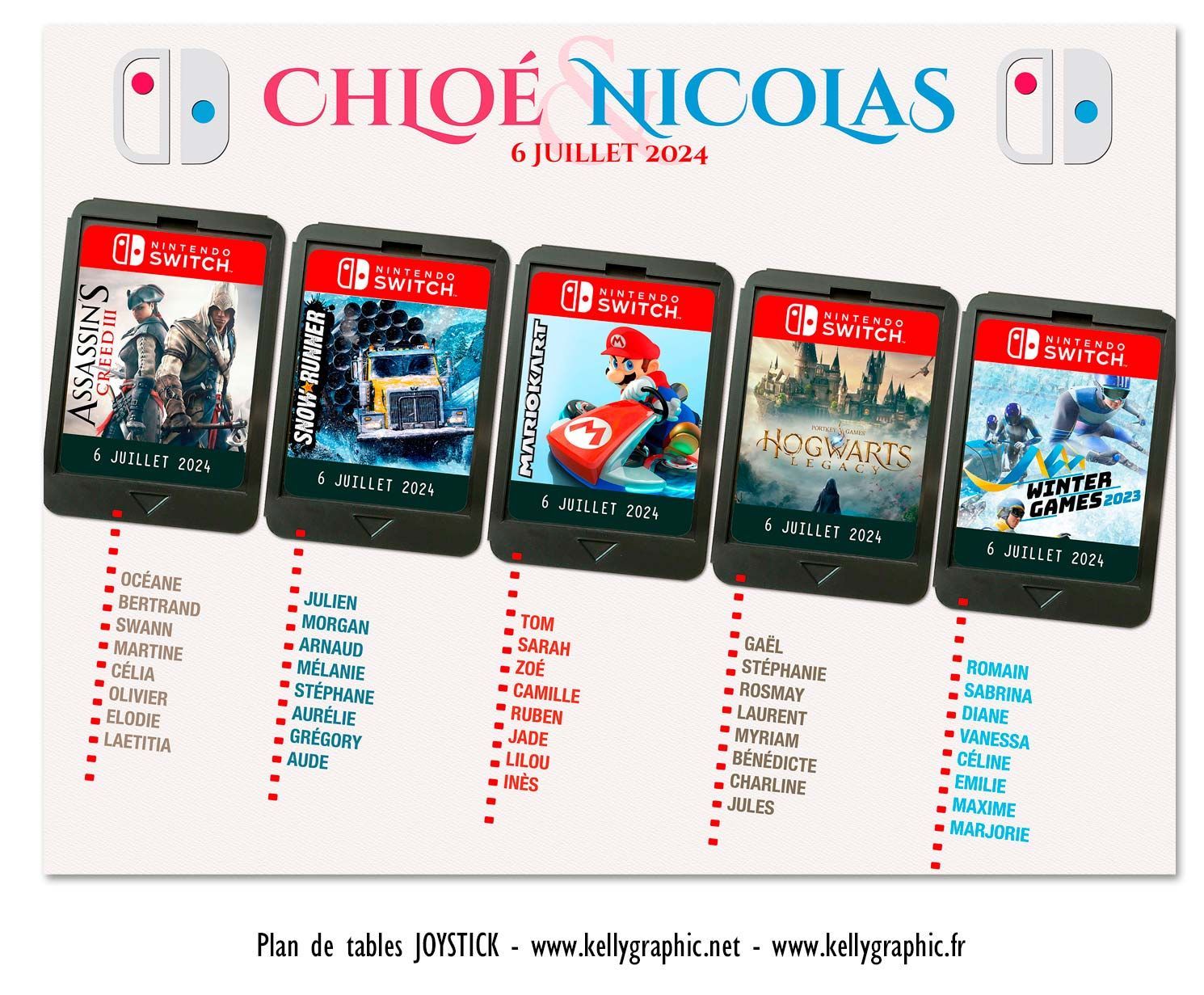 Plan de Tables mariage Switch Mario Gamer Plan de Tables mariage Switch Mario Gamer