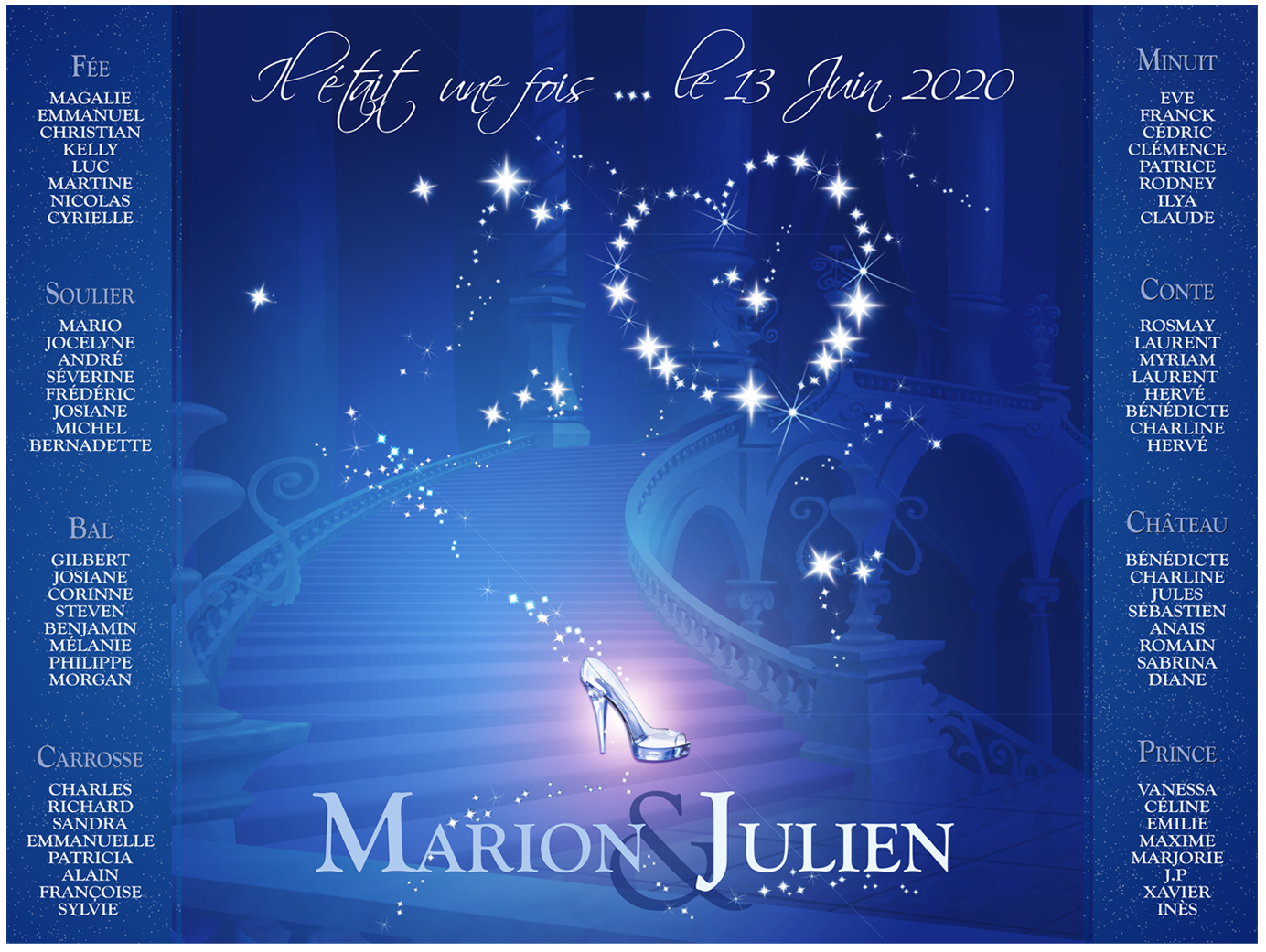Plan de Tables Mariage Cendrillon Disney Plan de Tables Mariage Cendrillon Disney