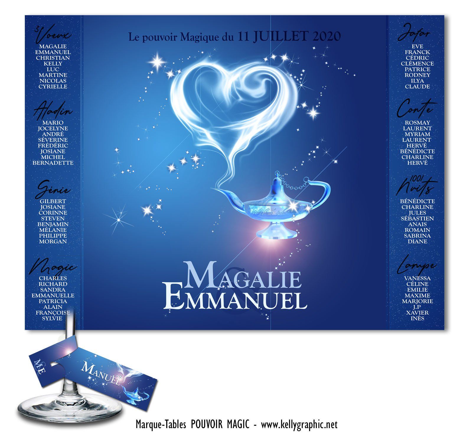 Plan de Tables Mariage Magie Disney Plan de Tables Mariage Magie Disney Aladdin Lampe magique