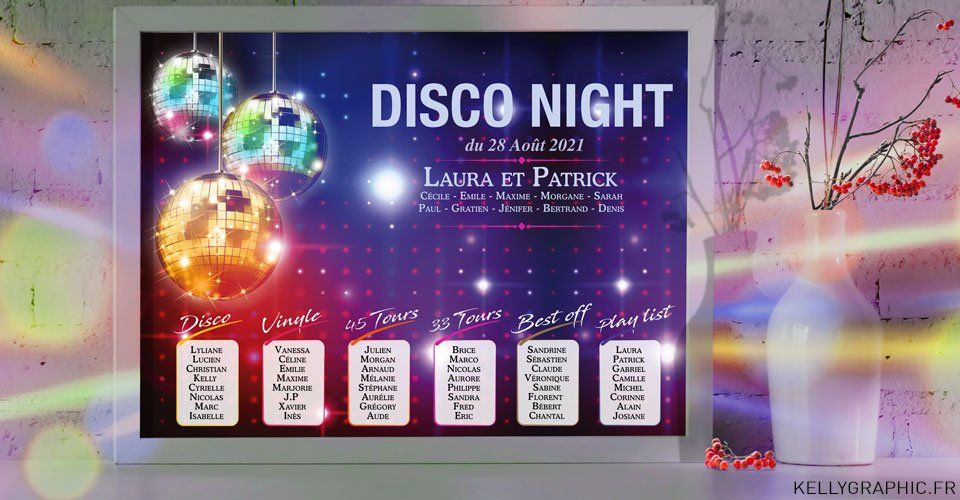 plan de table mariage disco plan de table mariage disco