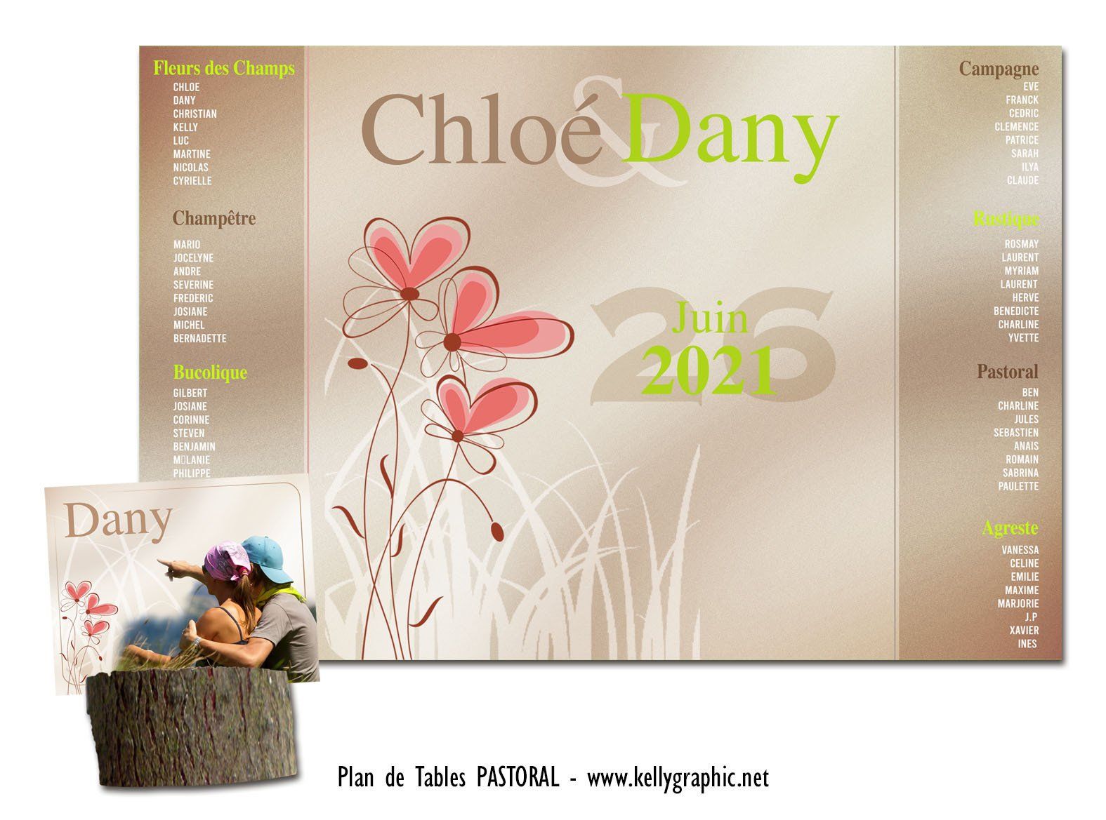 Plan de Tables Mariage : Fleurs des Champs Plan de Tables Mariage : Fleurs des Champs