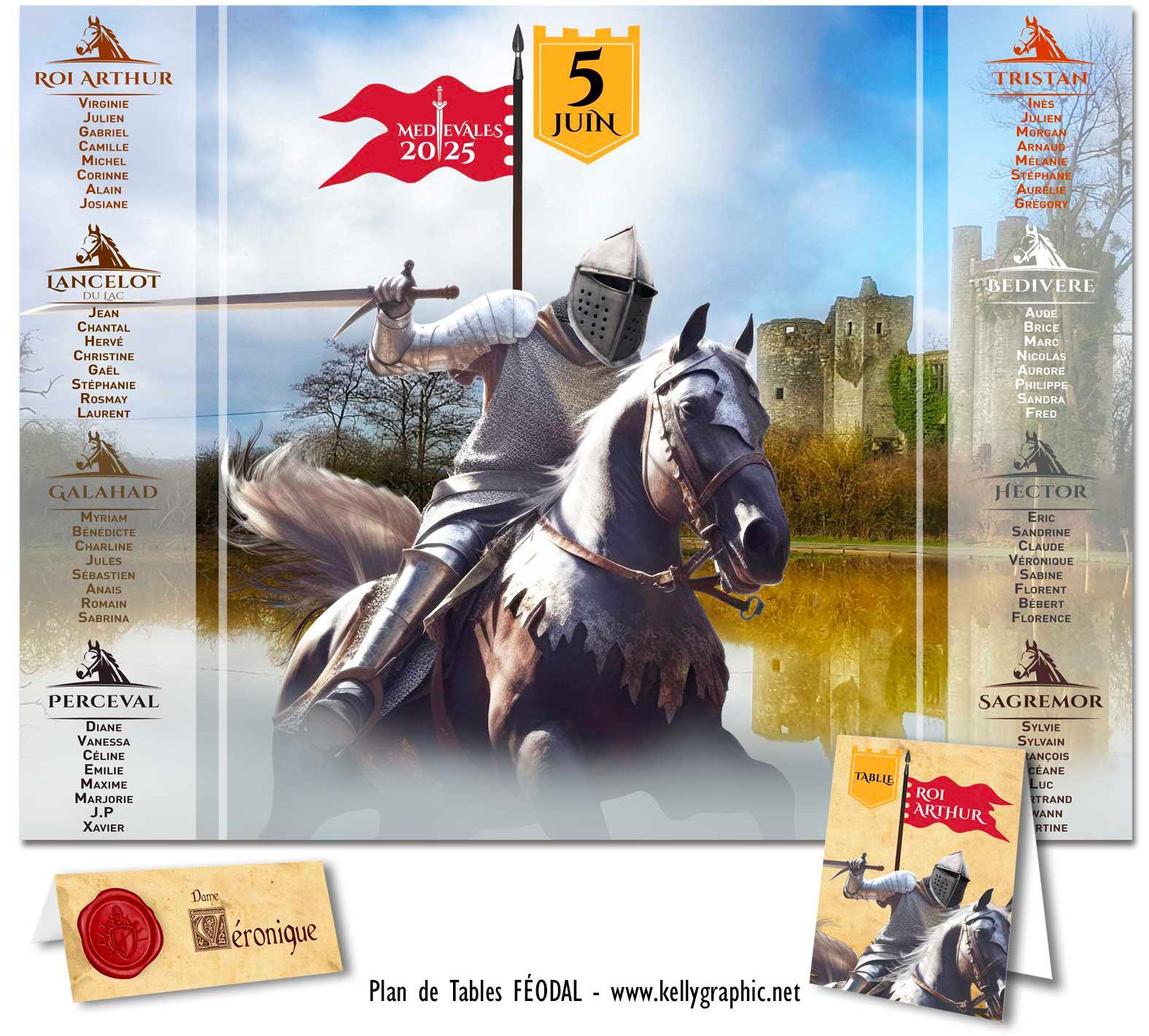 Plan de Table Mariage époque Médiéval Plan de Table Mariage époque Médiéval