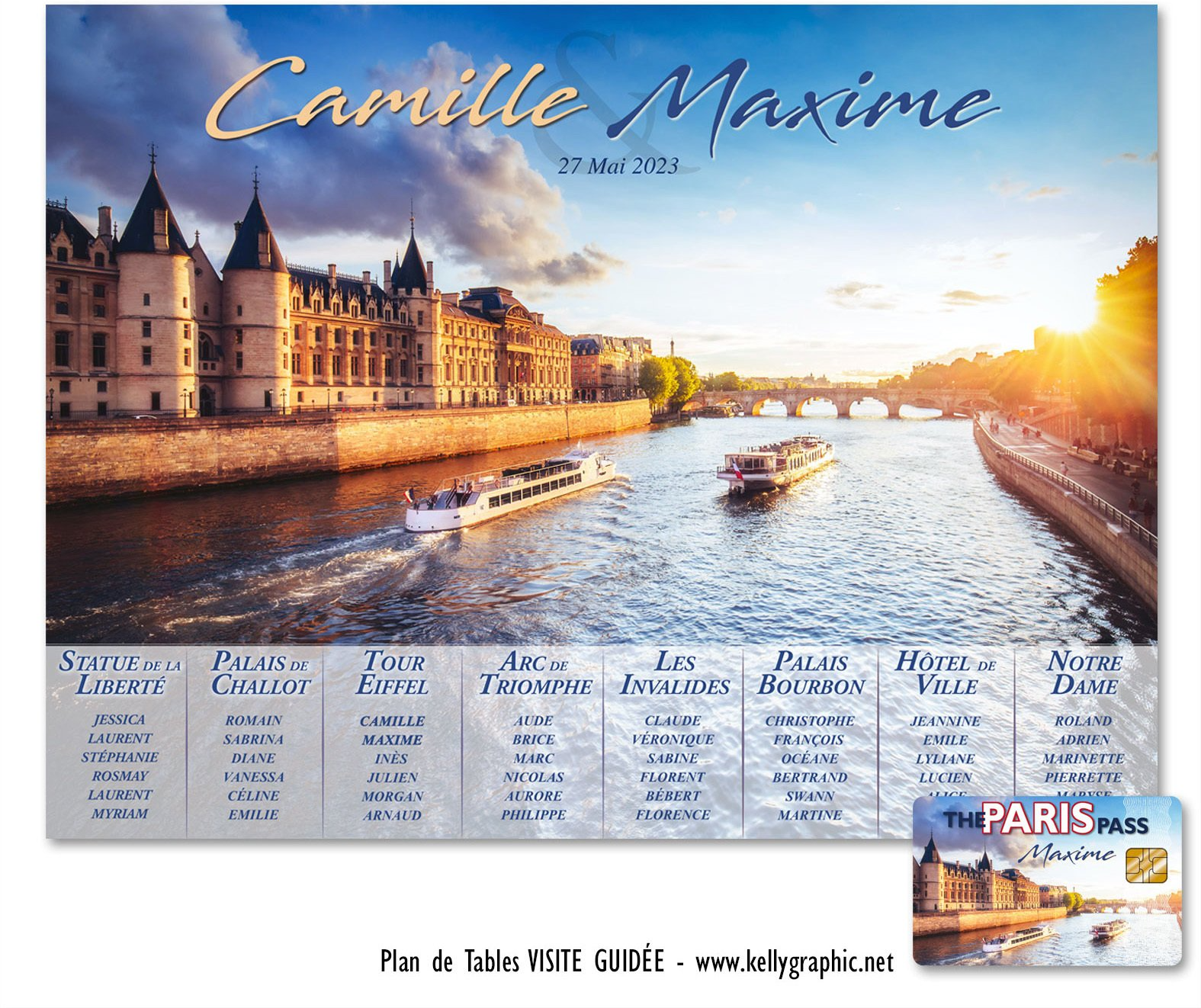 Plan de Table Paris bateau mouche Plan de Table Paris bateau mouche