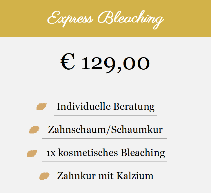Expressbleaching - Angebot