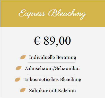 Expressbleaching - Angebot