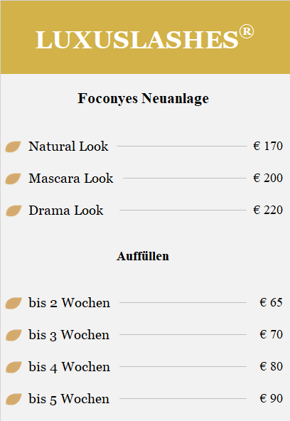 Luxuslashes - Angebot