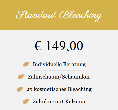 Standard-Bleaching - Angebot