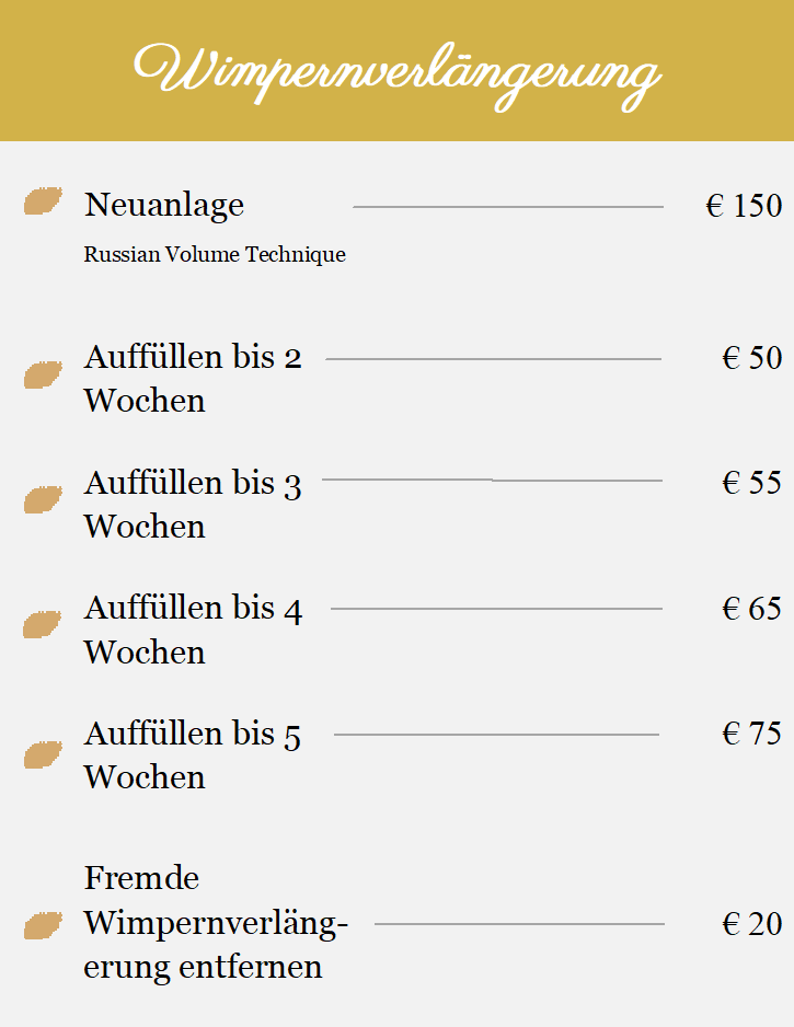 Wimpernverlängerung - Angebot