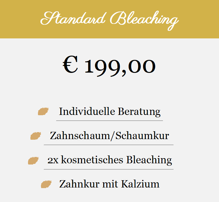 Standard-Bleaching - Angebot