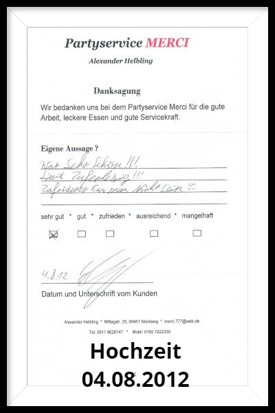 Hochzeit 04.08.2012