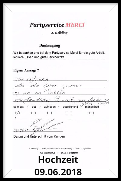 partyservice hochzeit 09.06.18