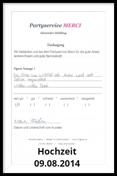 Hochzeit 09.08.2014