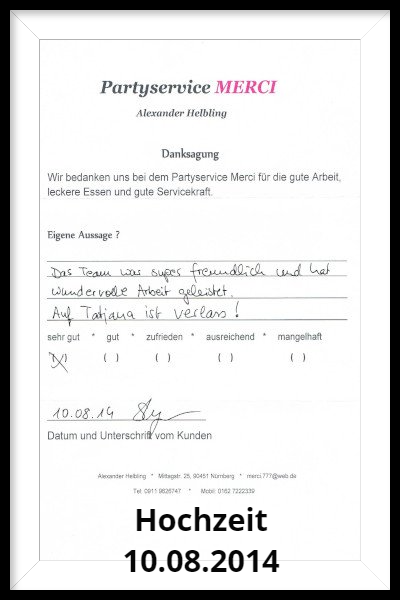Hochzeit 10.08.2014
