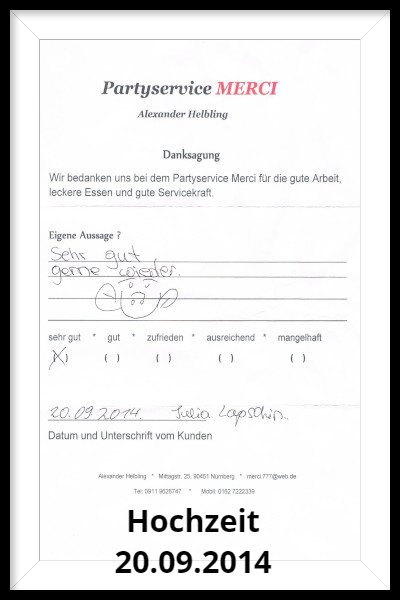 Hochzeit 20.09.2014