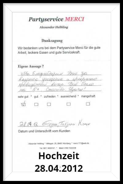 Hochzeit 28.04.2012
