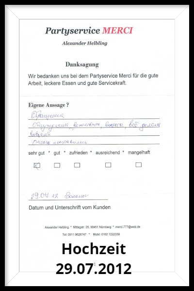 Hochzeit 29.07.2012