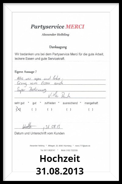 Hochzeit 31.08.2013