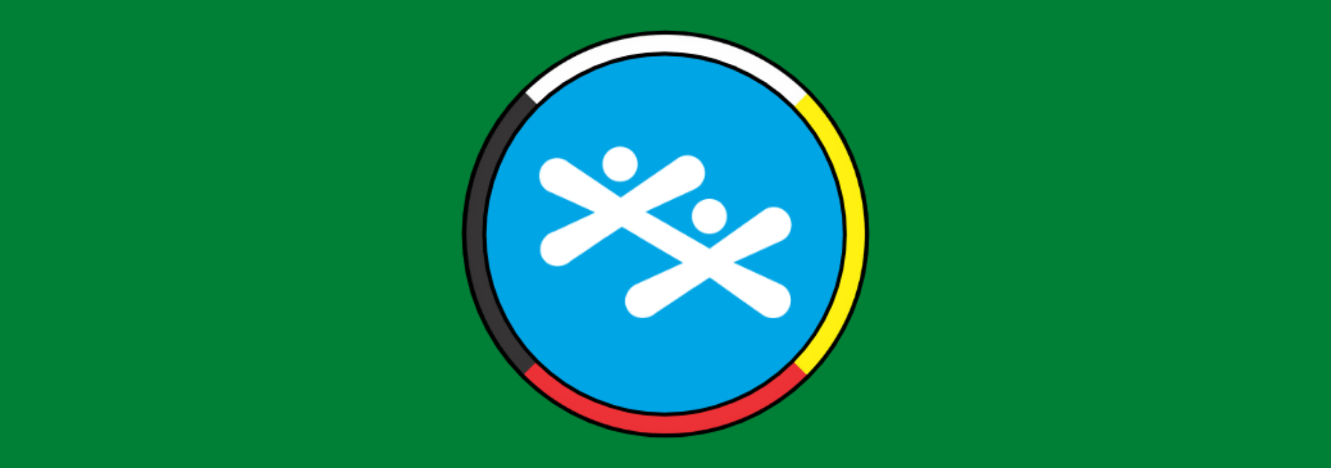 The BGC logo in a blue circle with a white, yellow, red and black border on a green background.