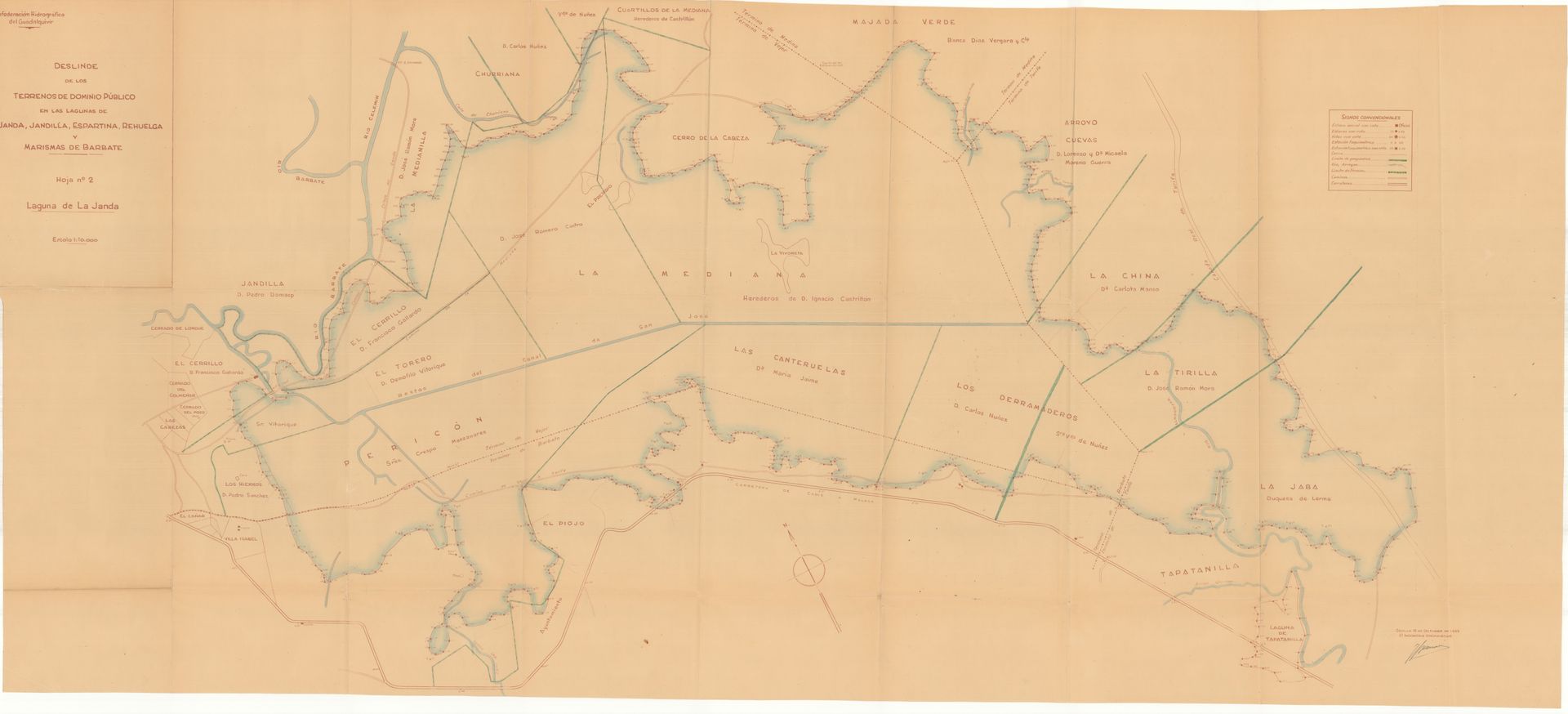 Plano del deslinde de terrenos públicos de la Janda