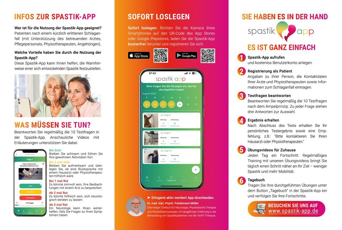 Patientenflyer Spastik-App Patientenflyer Spastik-App