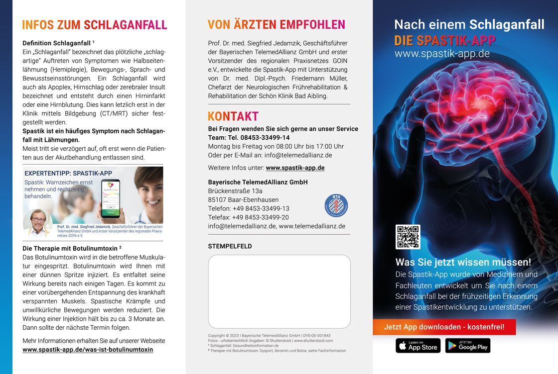 Patientenflyer Spastik-App Patientenflyer Spastik-App