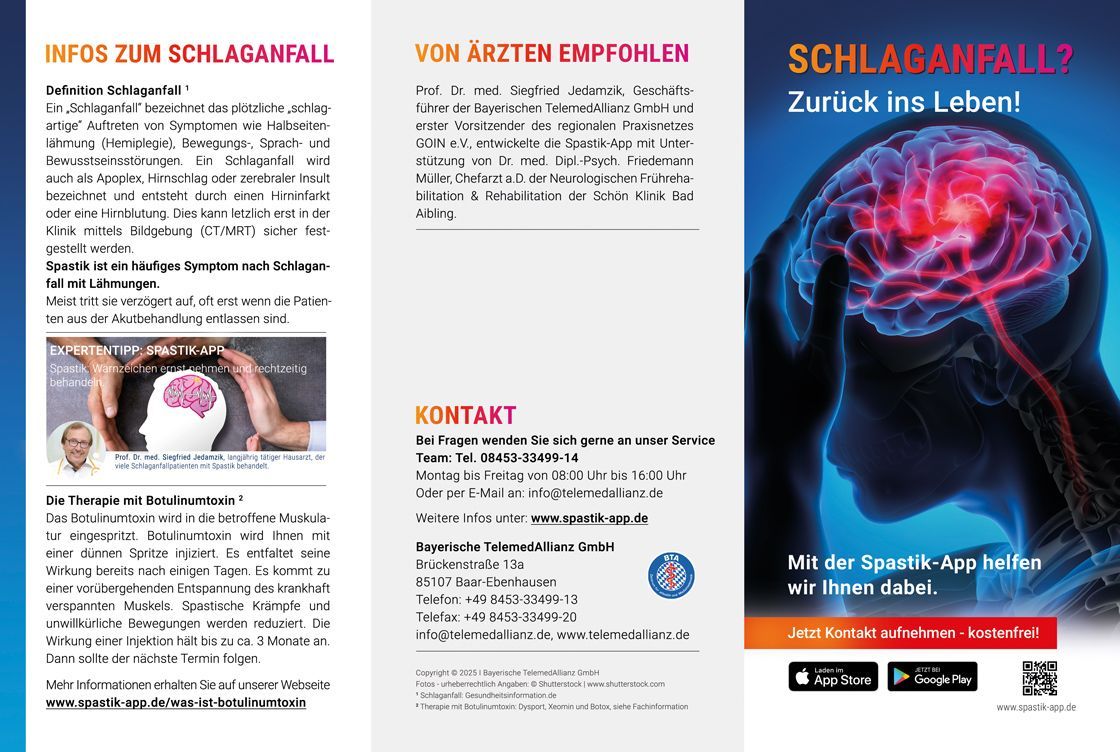 Patientenflyer Spastik-App Patientenflyer Spastik-App