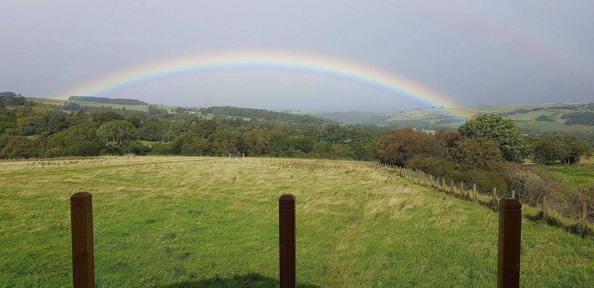 ranibow across campsite