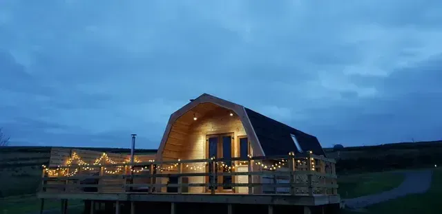 A view of executive pod during dark skys