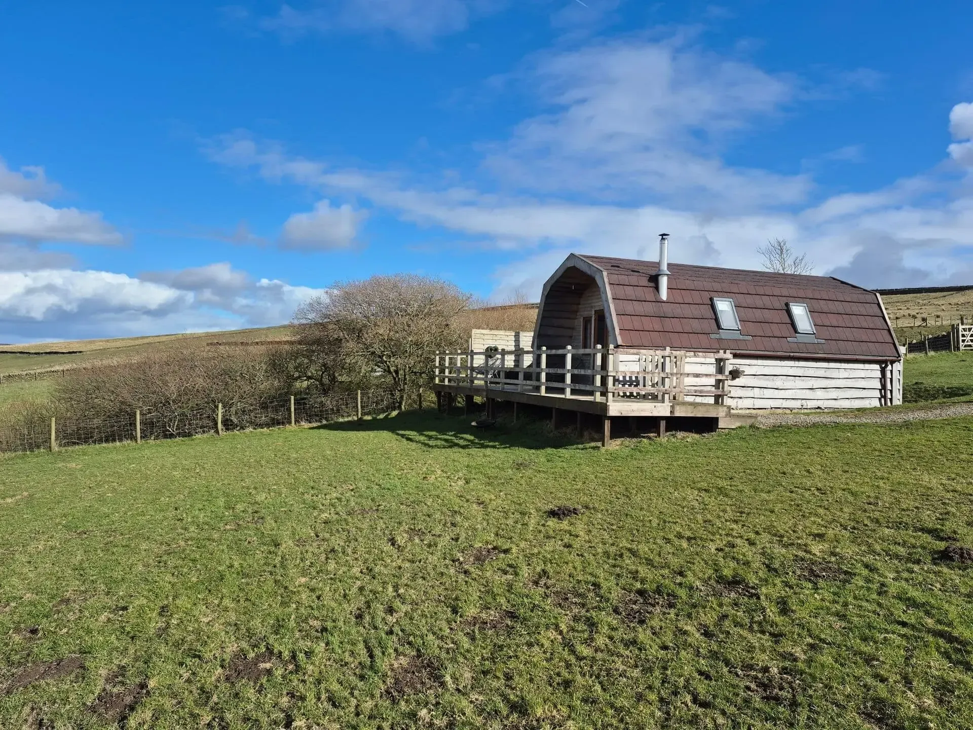 A side view of executive pod