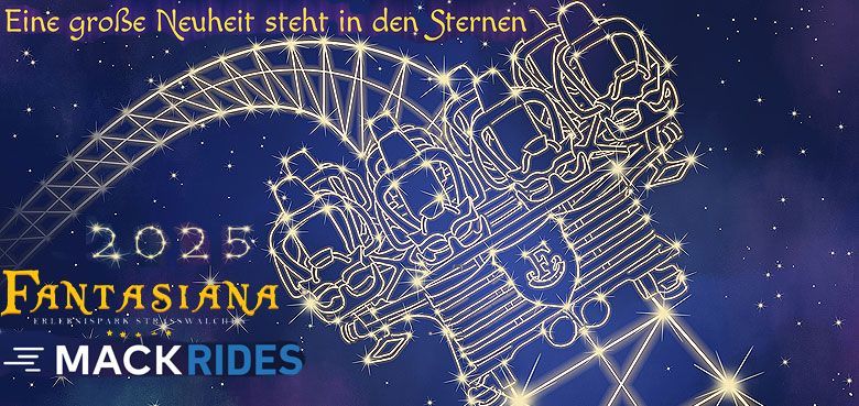 Neuer Coaster für das FANTASIANA 2025 Erlebnispark FANTASIANA bekommt 2025 eine neue Achterbahn