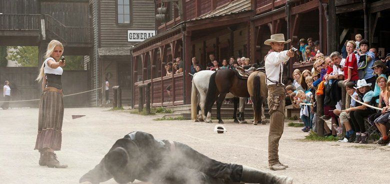 El Dorado Westernstadt Stuntshow Die Stuntshow in der Westernstadt El Dorado Templin sollten Sie sich nicht entgehen.