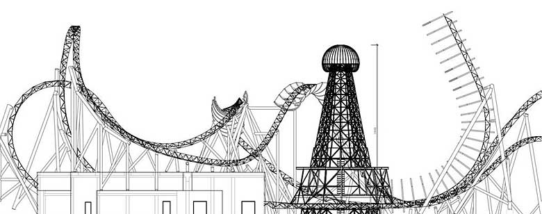 Bei betrachten der Skizze kann man einen Wardenclyffe Tower erkennen Bei betrachten der Skizze kann man einen Wardenclyffe Tower erkennen