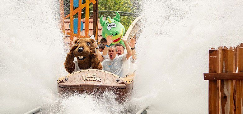 Wasserattraktion Biberburg im Freizeitpark Neusiedlersee eröffnet. Neue Wasserattraktion im Familypark Neusiedlersee.