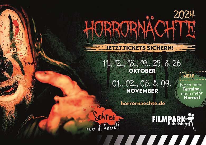 Filmpark+Babelsberg-Horrornächte Filmpark+Babelsberg-Horrornächte gehen in die neue Runde