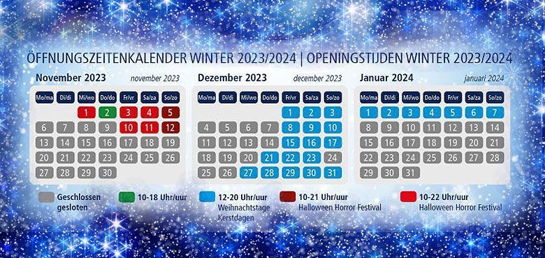 Movie Park Germany Öffnungszeiten Winter 2023/24